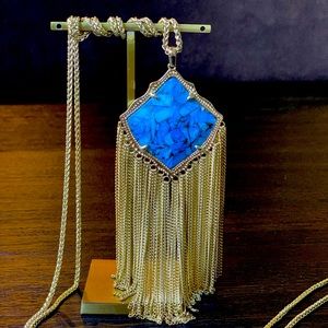 Kendra Scott Kingston Necklace- Gold/Bronze Turq